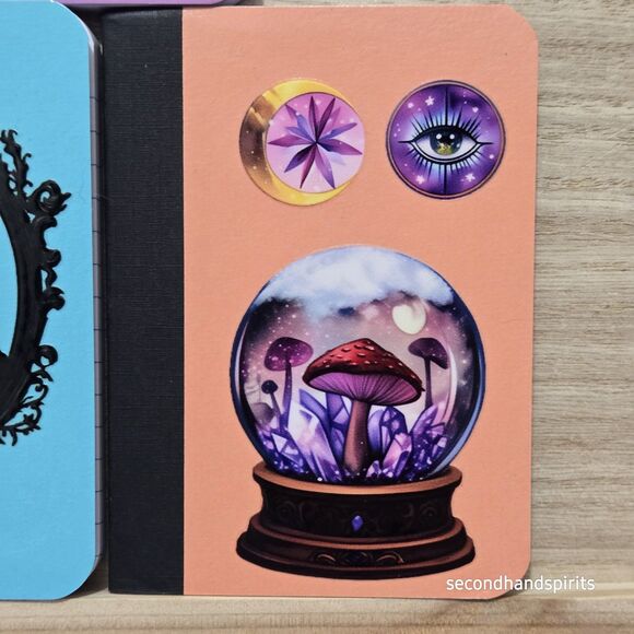 3 Memo Notebooks With Decals. Imperfect Steampunk, Dark,Mystical, Witchy - Picture 3 of 5